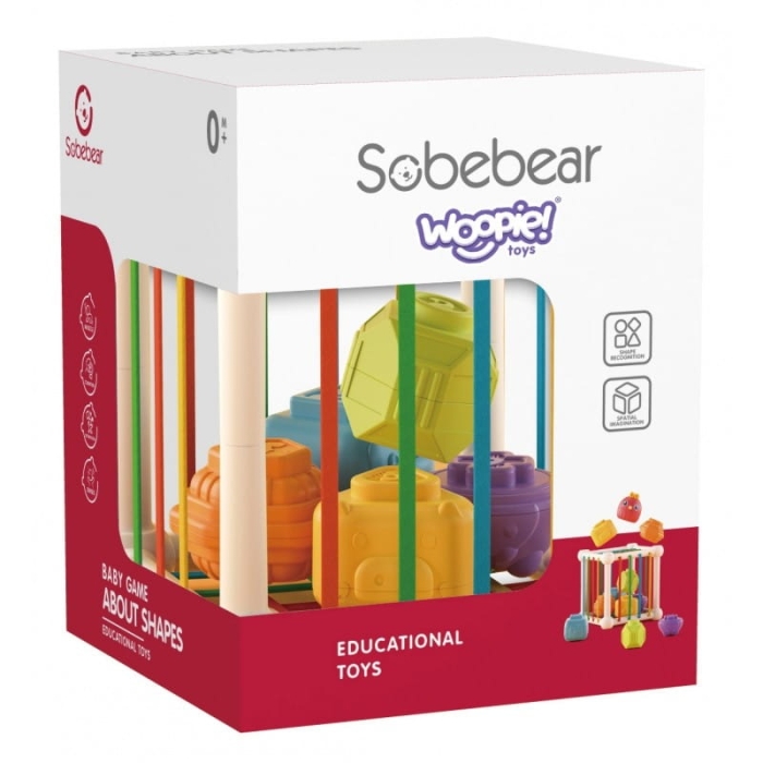 WOOPIE Elastyczna Kostka Sensoryczna Sorter dla Dzieci + Grzechotka 7 el.