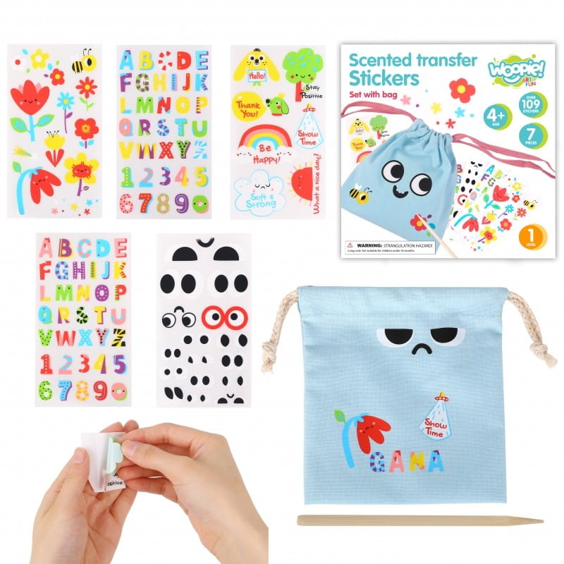 WOOPIE ART&FUN Zestaw Kreatywny Magiczna Torebka + Naklejki do Dekorcji ponad 109 szt.