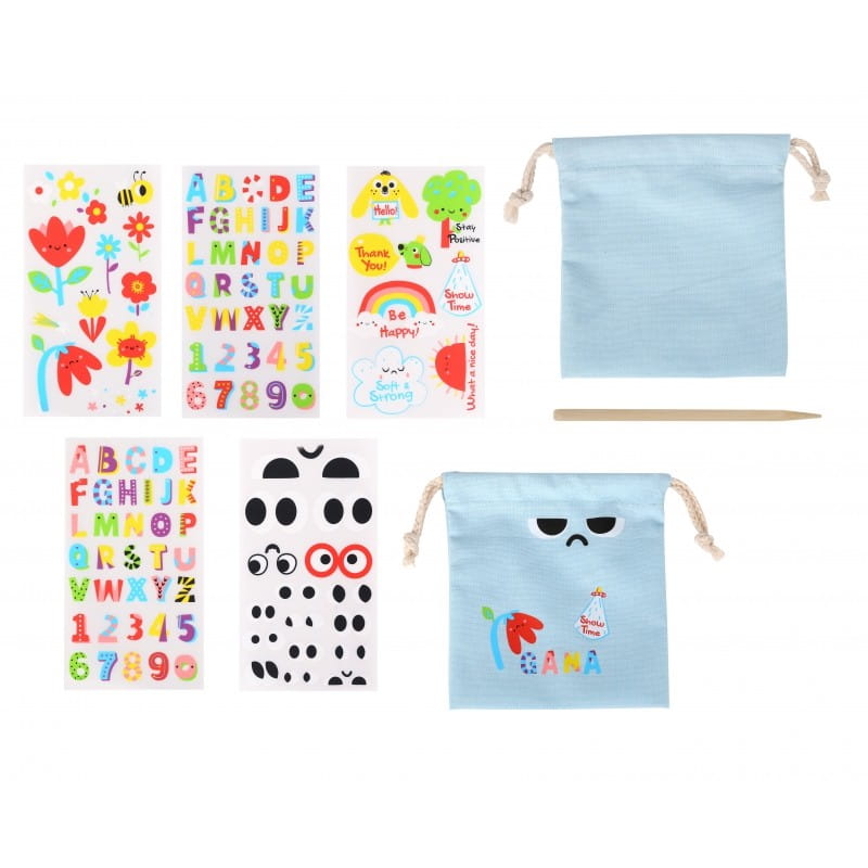 WOOPIE ART&FUN Zestaw Kreatywny Magiczna Torebka + Naklejki do Dekorcji ponad 109 szt.