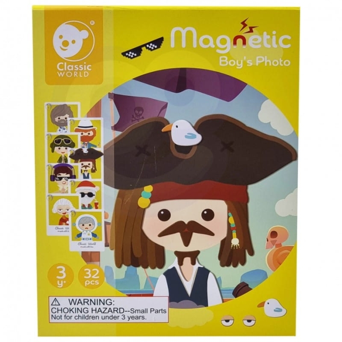 CLASSIC WORLD Układanka Magnetyczna Moda Zdjęcia Chłopcy 32 el.