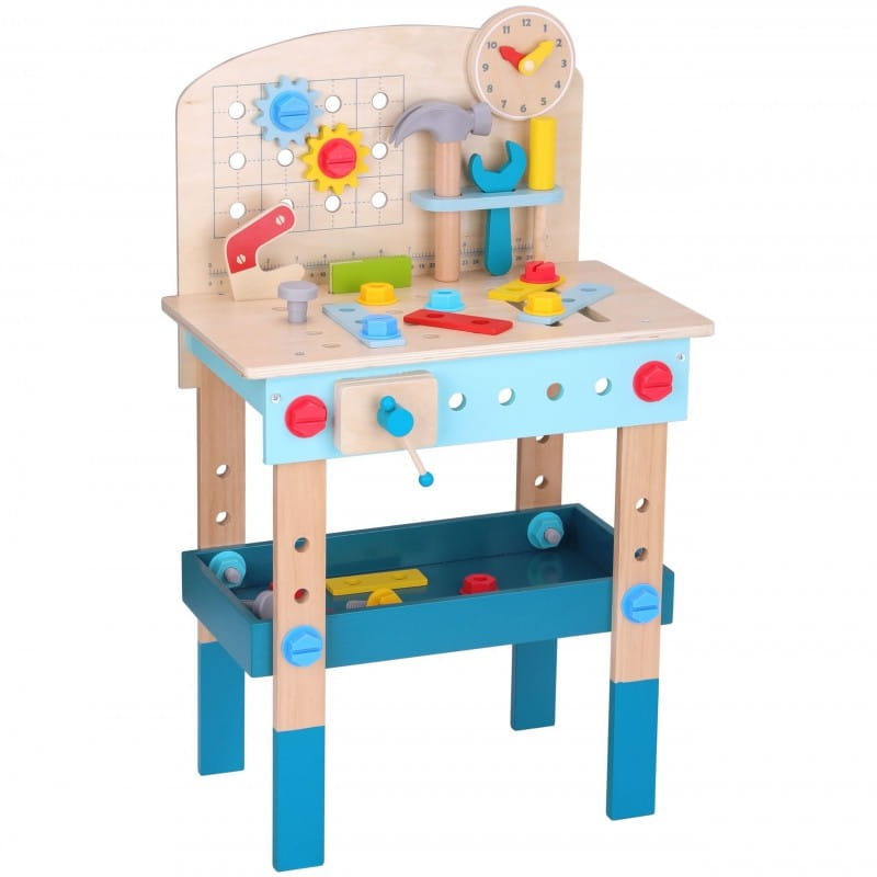 TOOKY TOY Drewniany Stół Do Majsterkowania Warsztat