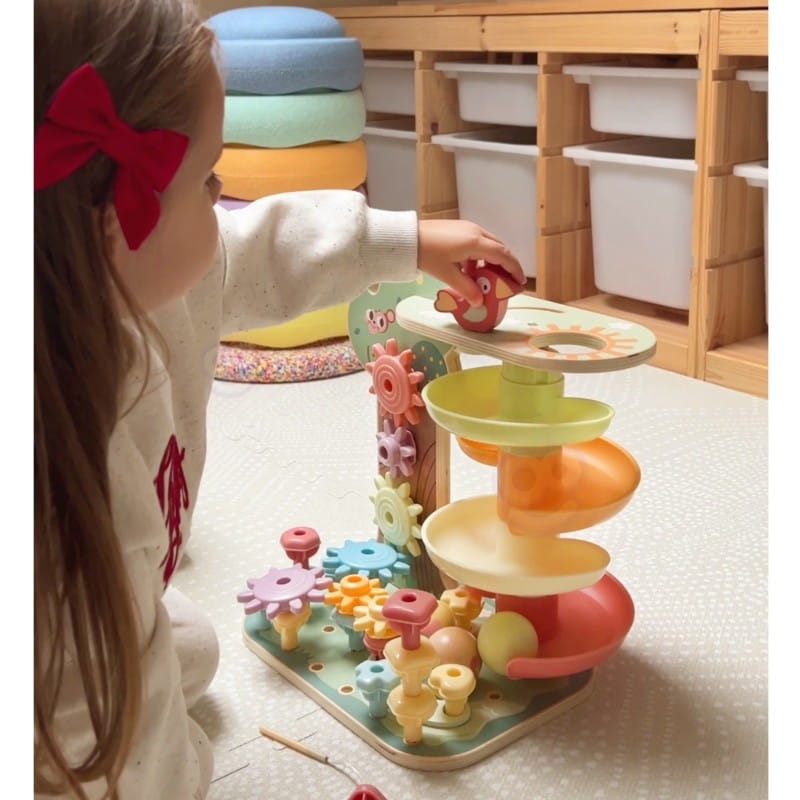 WOOPIE GREEN Drzewko Aktywności Kulodrom Montessori 4w1 FSC