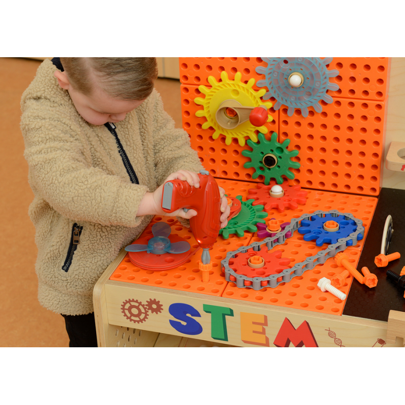 MASTERKIDZ Drewniany Warsztat XXL Montessori STEM z Narzędziami