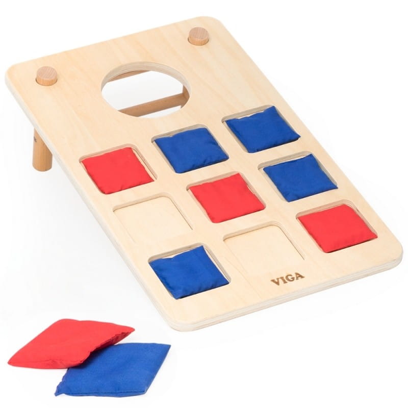 Viga Gra Zręcznościowa 2w1 Kółko i Krzyżyk + Cornhole - Rzut Do celu