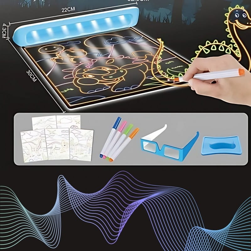 WOOPIE Magnetyczna Tablica 3D Podświetlenie LED do Rysowania