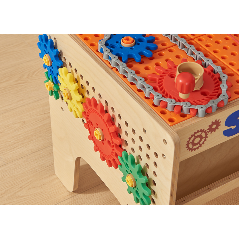 MASTERKIDZ Drewniany Warsztat XXL Montessori STEM z Narzędziami + Akcesoria