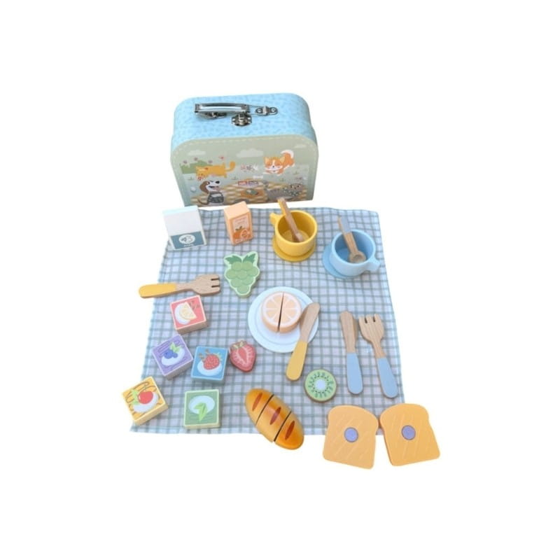 TOOKY TOY Zestaw Piknikowy Owoce do Krojenia Zestaw Śniadaniow