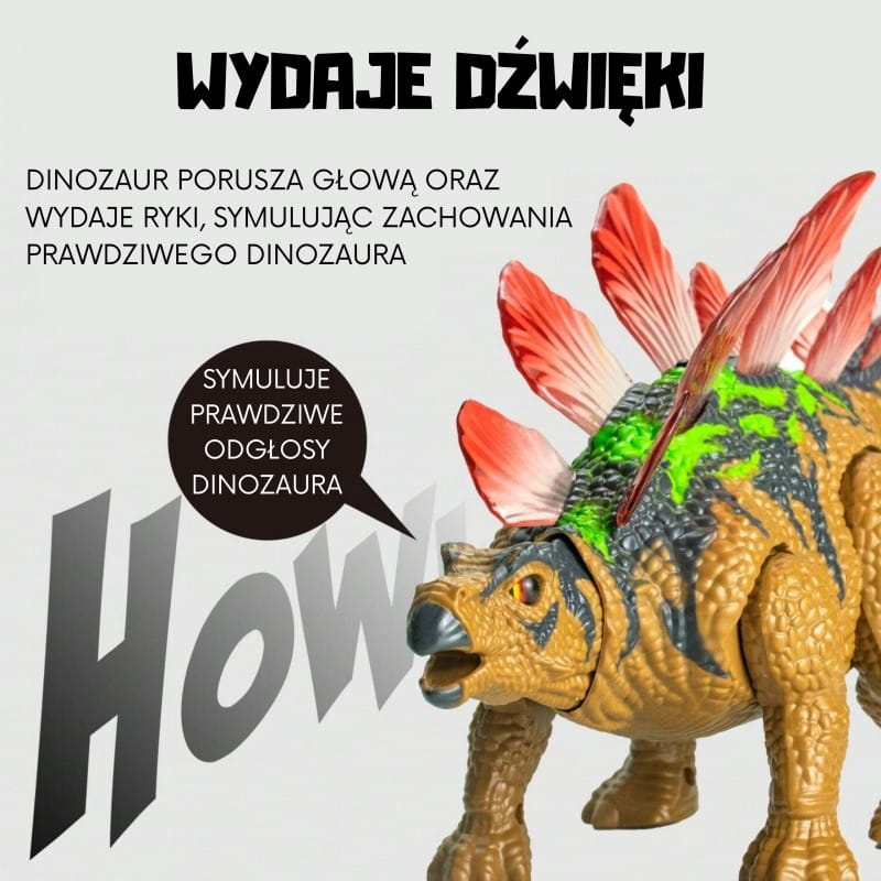 WOOPIE Dinozaur Zdalnie Sterowany RC Robot Stegozaur