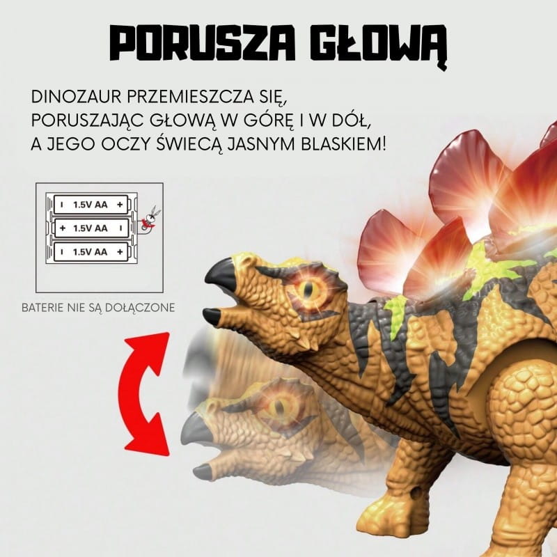 WOOPIE Dinozaur Zdalnie Sterowany RC Robot Stegozaur