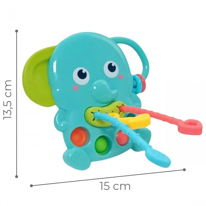 WOOPIE BABY Gryzak Sensoryczny Słonik Montessori 4w1