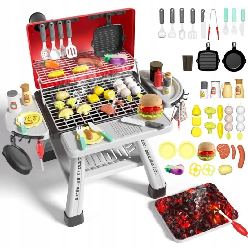 WOOPIE Grill Barbecue Kuchnia Ogrodowa Interaktywna Para LED Zestaw XL 41 el.