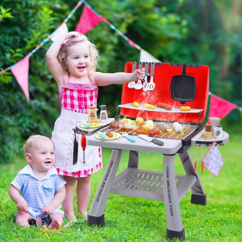 WOOPIE Grill Barbecue Kuchnia Ogrodowa Interaktywna Para LED Zestaw XL 41 el.