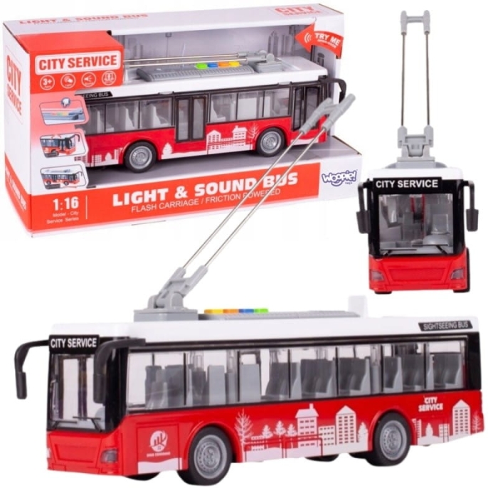 WOOPIE Autobus Trolejbus Interaktywy Elektryczny 1:16