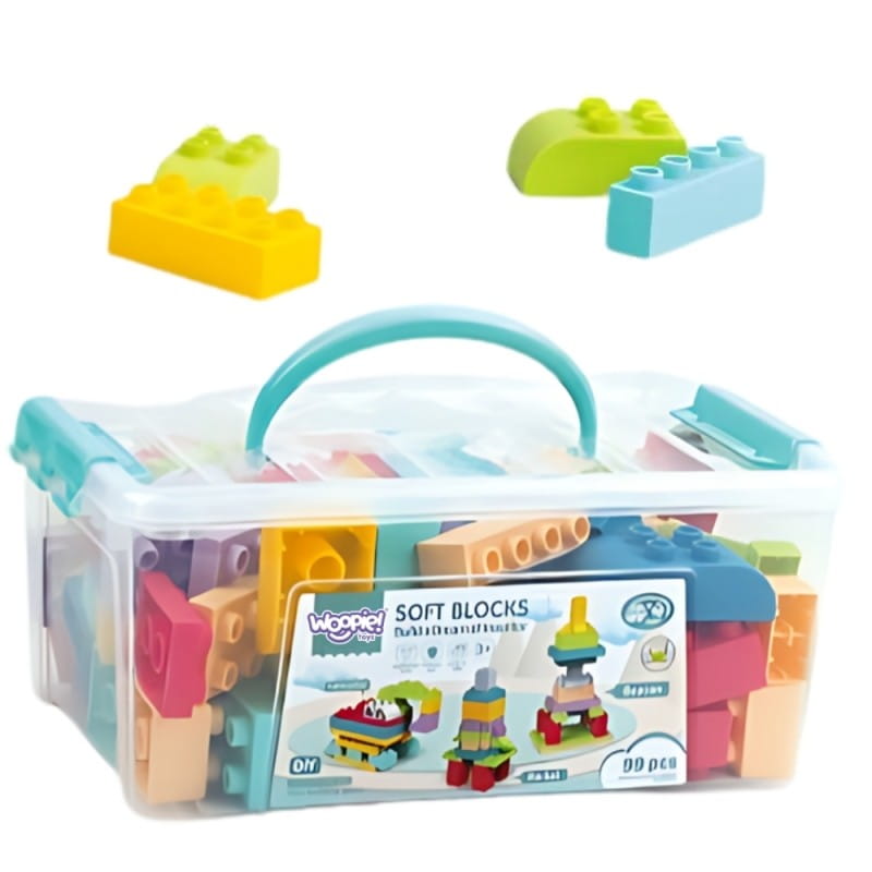 WOOPIE Klocki Soft Blocks Zestaw 99 Elementów w Pudełku