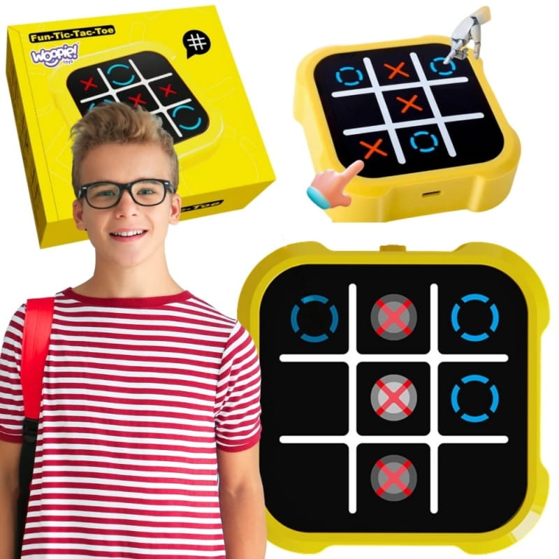WOOPIE Gra Elektroniczna Kółko i Krzyżyk Logiczna Edukacyjna 4w1