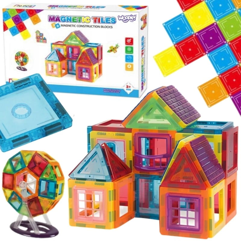 WOOPIE Klocki Magnetyczne 3D Edukacyjne Neodymowe Panele Dla Dzieci