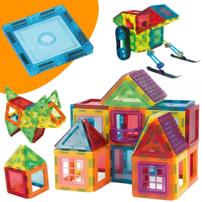 WOOPIE Klocki Magnetyczne 3D Edukacyjne Neodymowe Panele Dla Dzieci