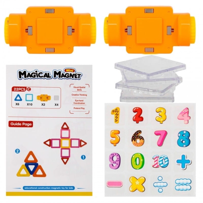 WOOPIE Klocki Magnetyczne Pojazd Mini Budowle 22el.