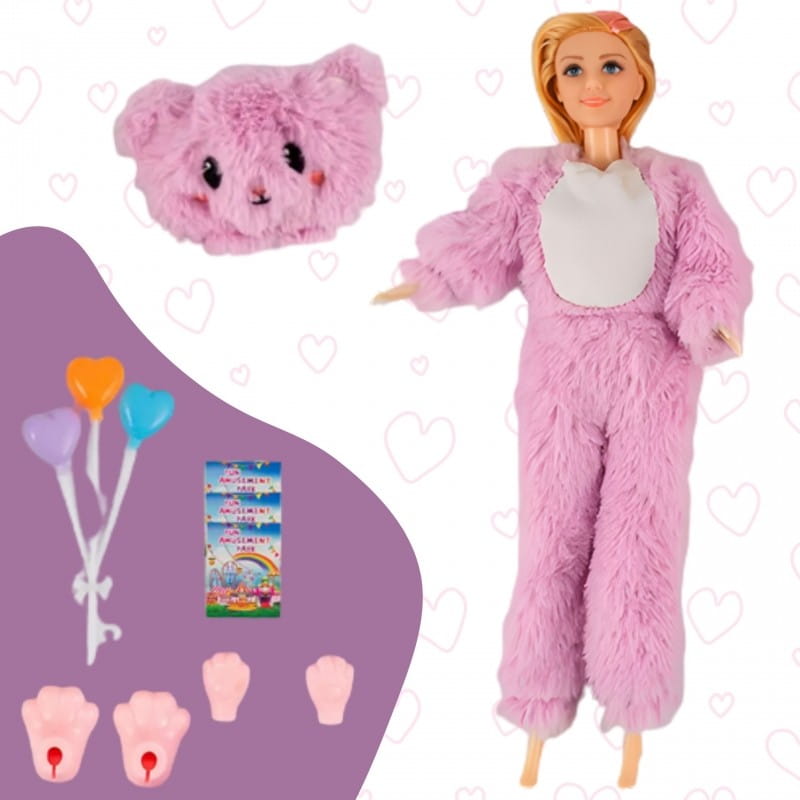 WOOPIE ROYAL Lalka w Przebraniu Różowego Misia Park Rozrywki
