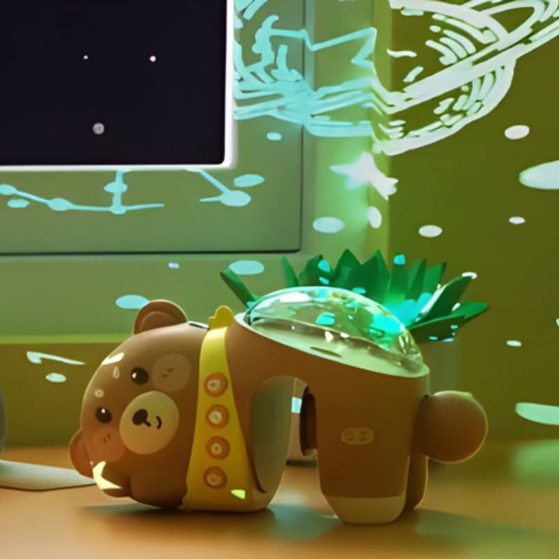 WOOPIE BABY Projektor Gwiazd Rzutnik Lampka Nocna dla Dzieci Miś