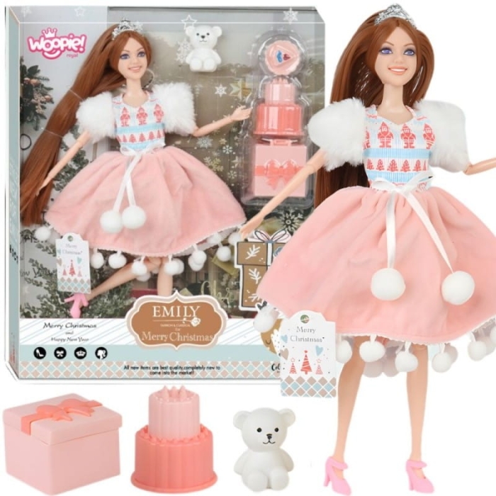 WOOPIE ROYAL Lalka Emi Świąteczna Księżniczka z Misiem