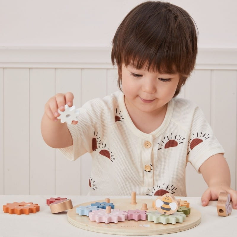 VIGA PolarB Drewniane Kolorowe Koła Zębate Montessori