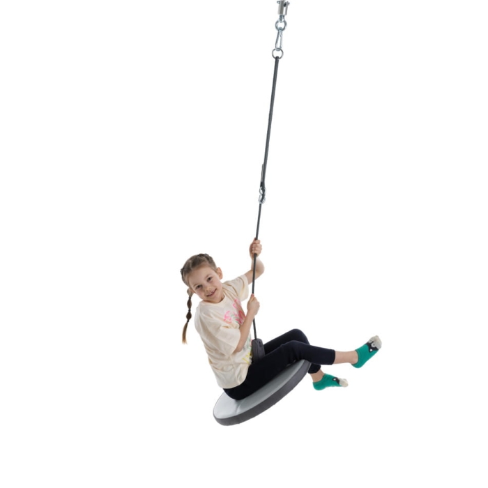 Dziecko ćwiczące na materiałowej huśtawce sensorycznej 50 cm – terapia SI