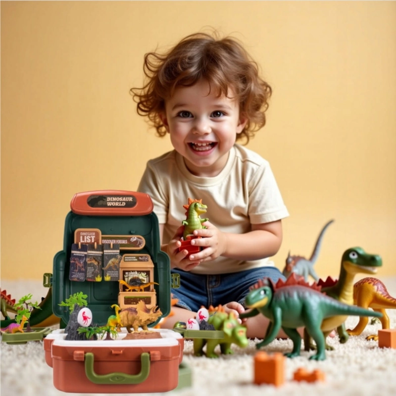 WOOPIE Walizka Dinosaur World - Edukacyjny Zestaw Odkrywcy Dinozaurów