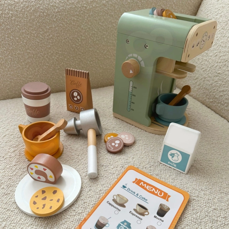 WOOPIE GREEN Drewniany Ekspres do Kawy Cukiernia Barista 25 el.