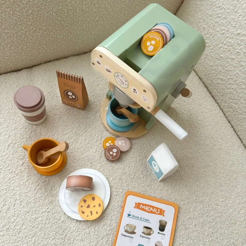 WOOPIE GREEN Drewniany Ekspres do Kawy Cukiernia Barista 25 el.