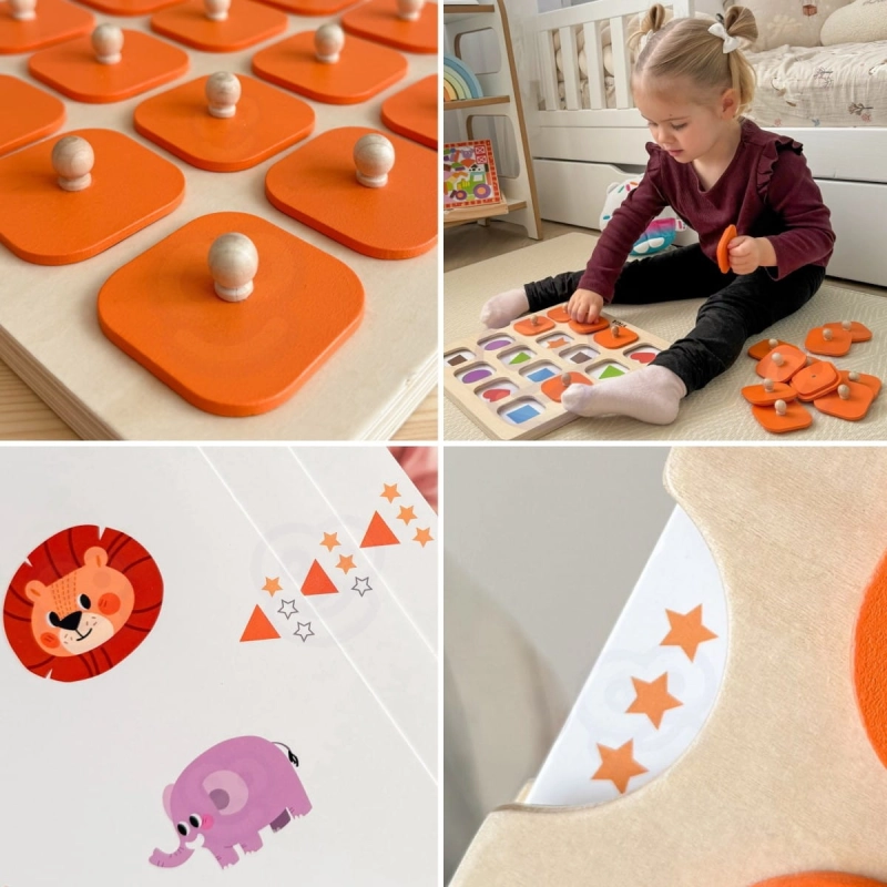 Viga Memory Gra Pamięciowa Zgadnij Obrazki 10 Kart Montessori