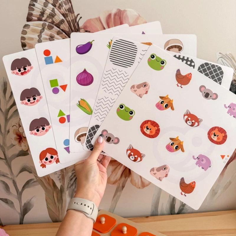Viga Memory Gra Pamięciowa Zgadnij Obrazki 10 Kart Montessori