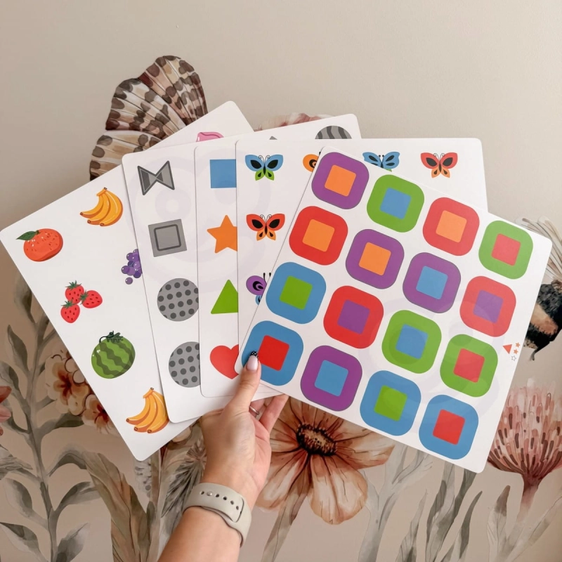 Viga Memory Gra Pamięciowa Zgadnij Obrazki 10 Kart Montessori