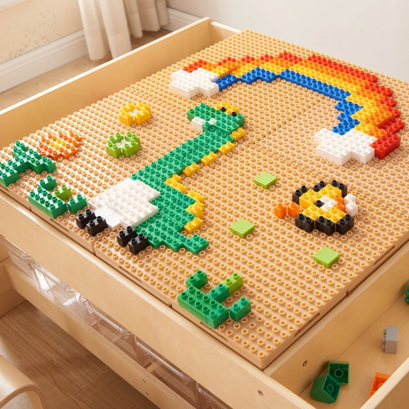 MASTERKIDZ Zestaw 4 Nakładek Na Panel Do Budowania Z Małych Klocków
