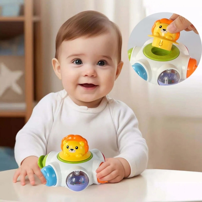 WOOPIE BABY Kosmiczna Rakieta Aktywności - Edukacyjna Kostka Sensoryczna 18m+