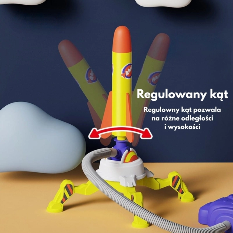 WOOPIE Podwójna Wyrzutnia Rakiet Piankowych 6 szt.