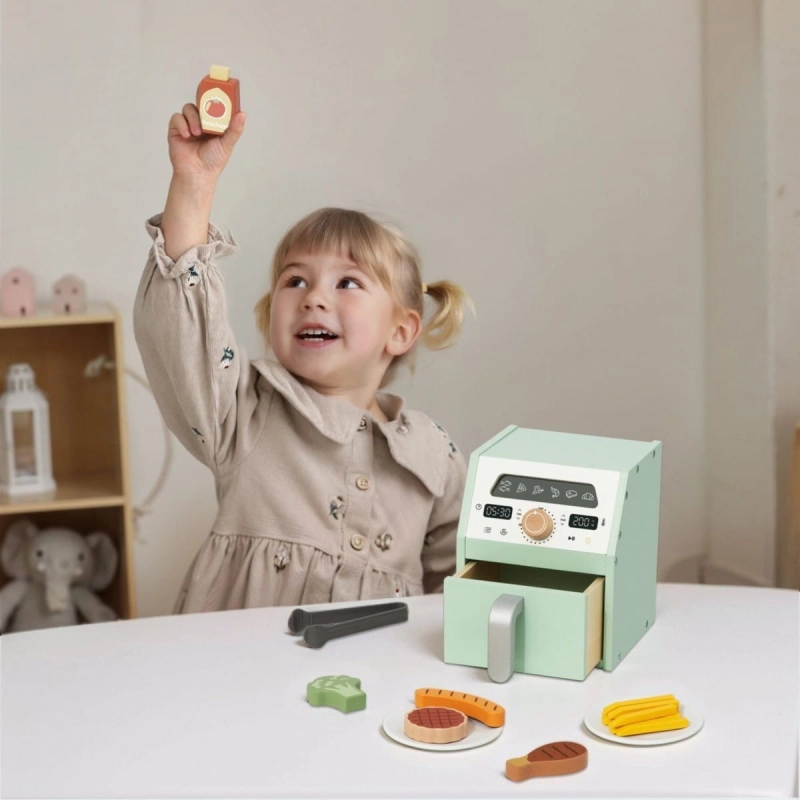 TOOKY TOY Drewniany Air Fryer Frytkownica Beztłuszczowa