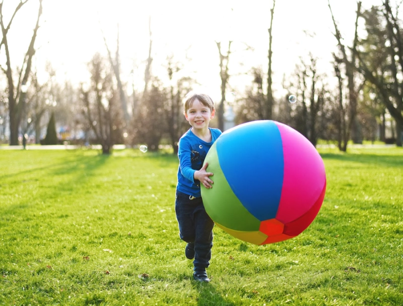 Piłka Balonowa XXL Biało- czerwona
