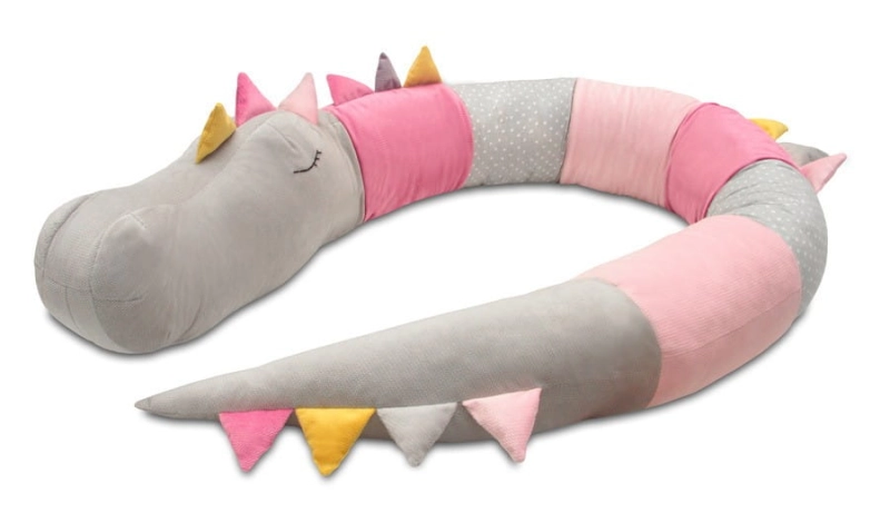 Dream Dragon Smoczyca przytulanka, ochraniacz do łóżeczka Różowa