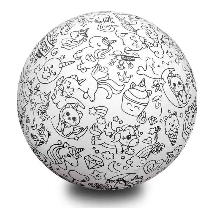 Piłka Balonowa do kolorowania JEDNOROŻCE 30 cm