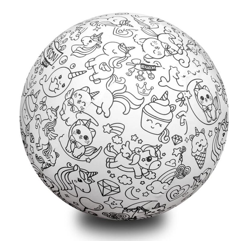 Piłka Balonowa do kolorowania JEDNOROŻCE 30 cm