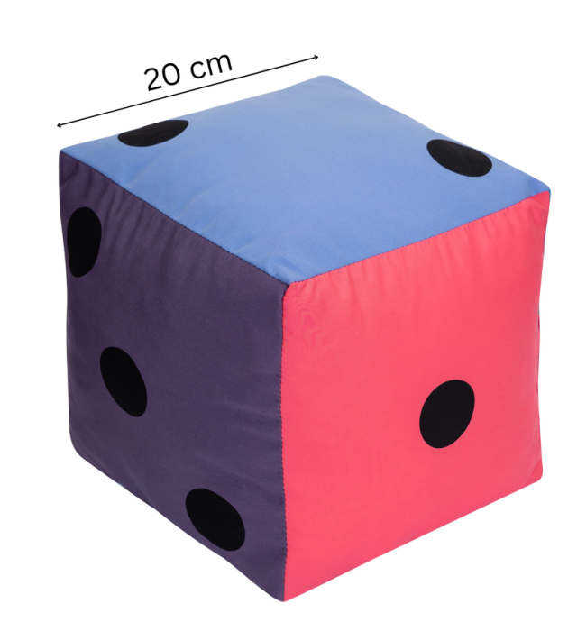 Kostka edukacyjna Pastelowa 20 cm Kropki