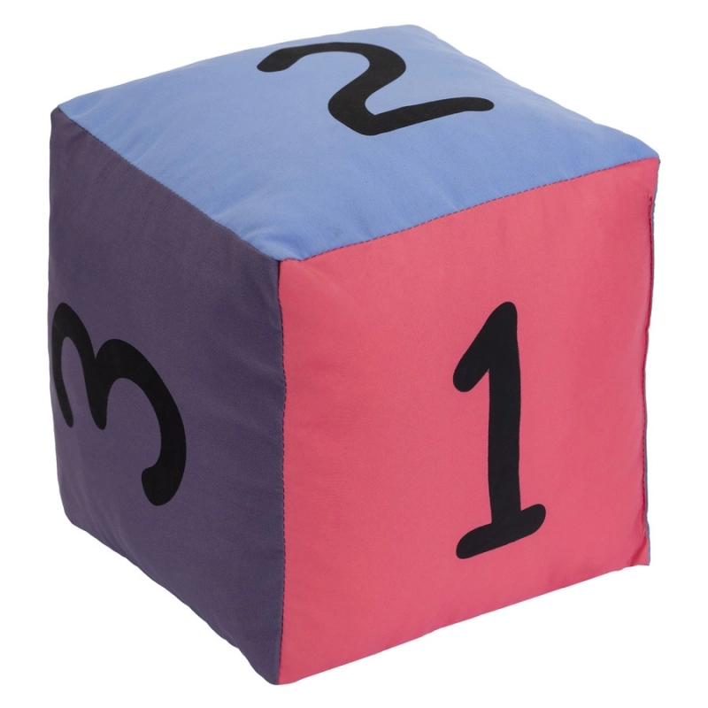 Kostka edukacyjna pastelowa 10 cm Cyfry