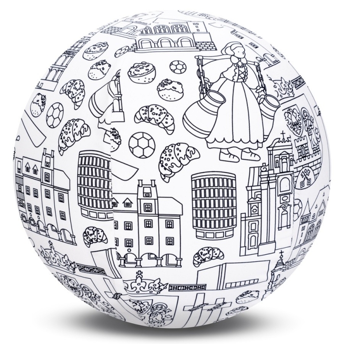 Piłka Balonowa do kolorowania seria miasta POZNAŃ 30 cm