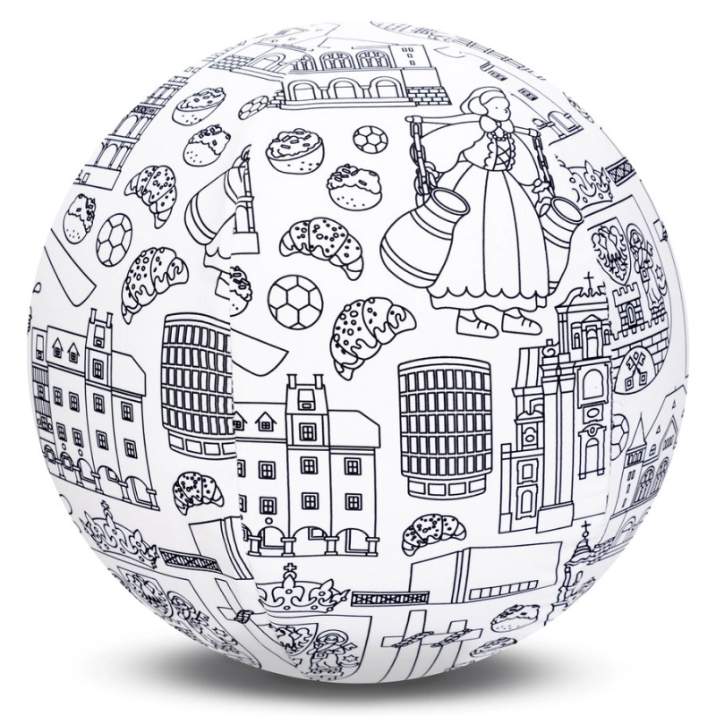 Piłka Balonowa do kolorowania seria miasta POZNAŃ 30 cm
