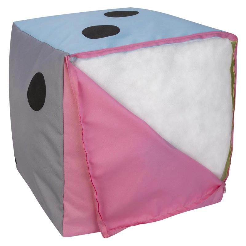 Kostka edukacyjna pastelowa XXL Kropki