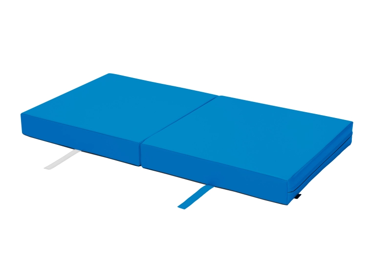 Materac gimnastyczny składany 120×60×10 cm – kolor niebieski
