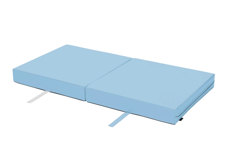 Materac gimnastyczny składany 120×60×10 cm – kolor błękitny