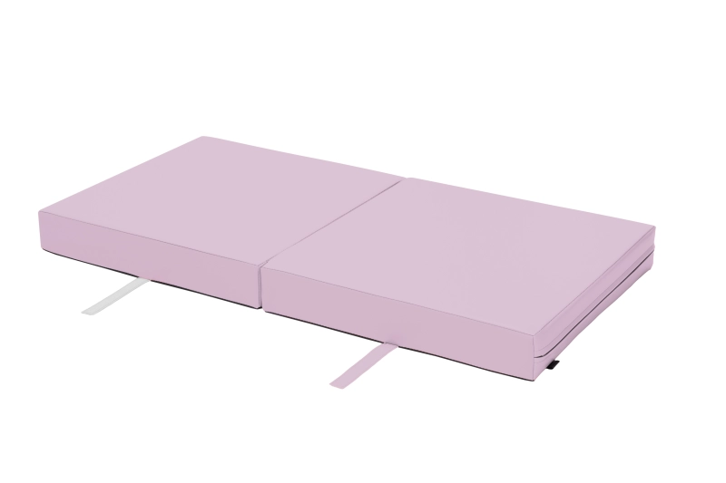 Materac gimnastyczny składany 120×60×10 cm – kolor pudrowy róż