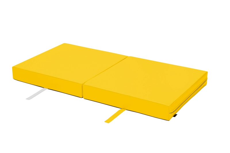 Materac gimnastyczny składany 120×60×10 cm – kolor żółty